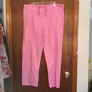 Pink scrub pants